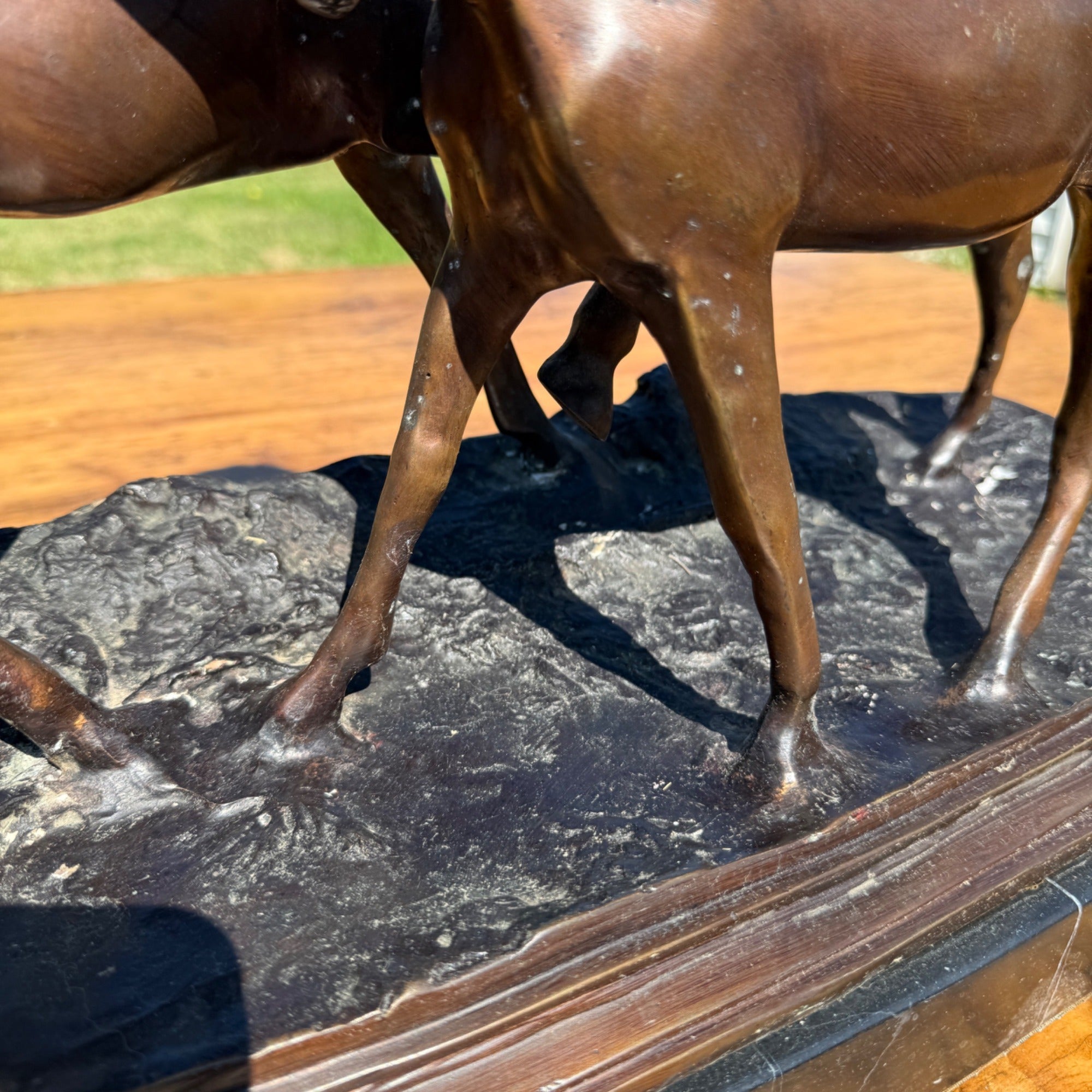 Vintage Bronze Horse Sculpture Equestrian After Pierre Jules Mene Signed