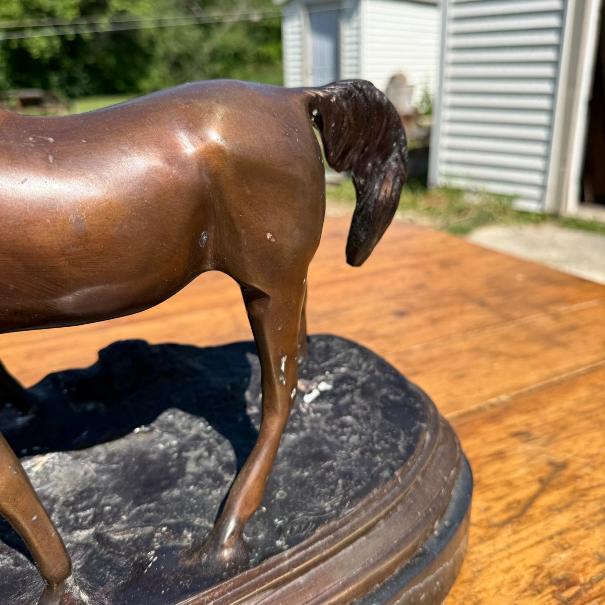 Vintage Bronze Horse Sculpture Equestrian After Pierre Jules Mene Signed