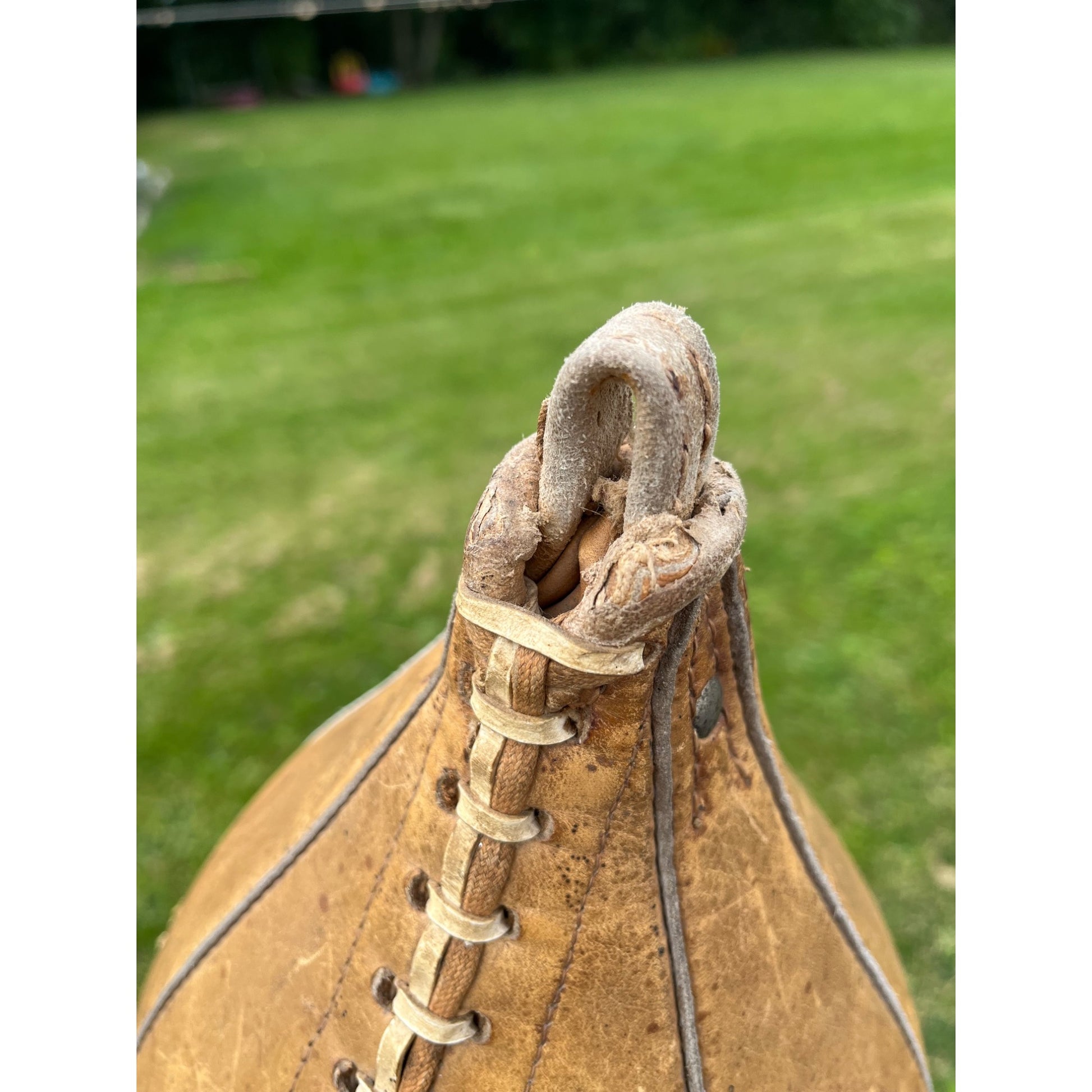 Antique Vintage Spalding Leather Stitched Speed Bag Boxing Gym