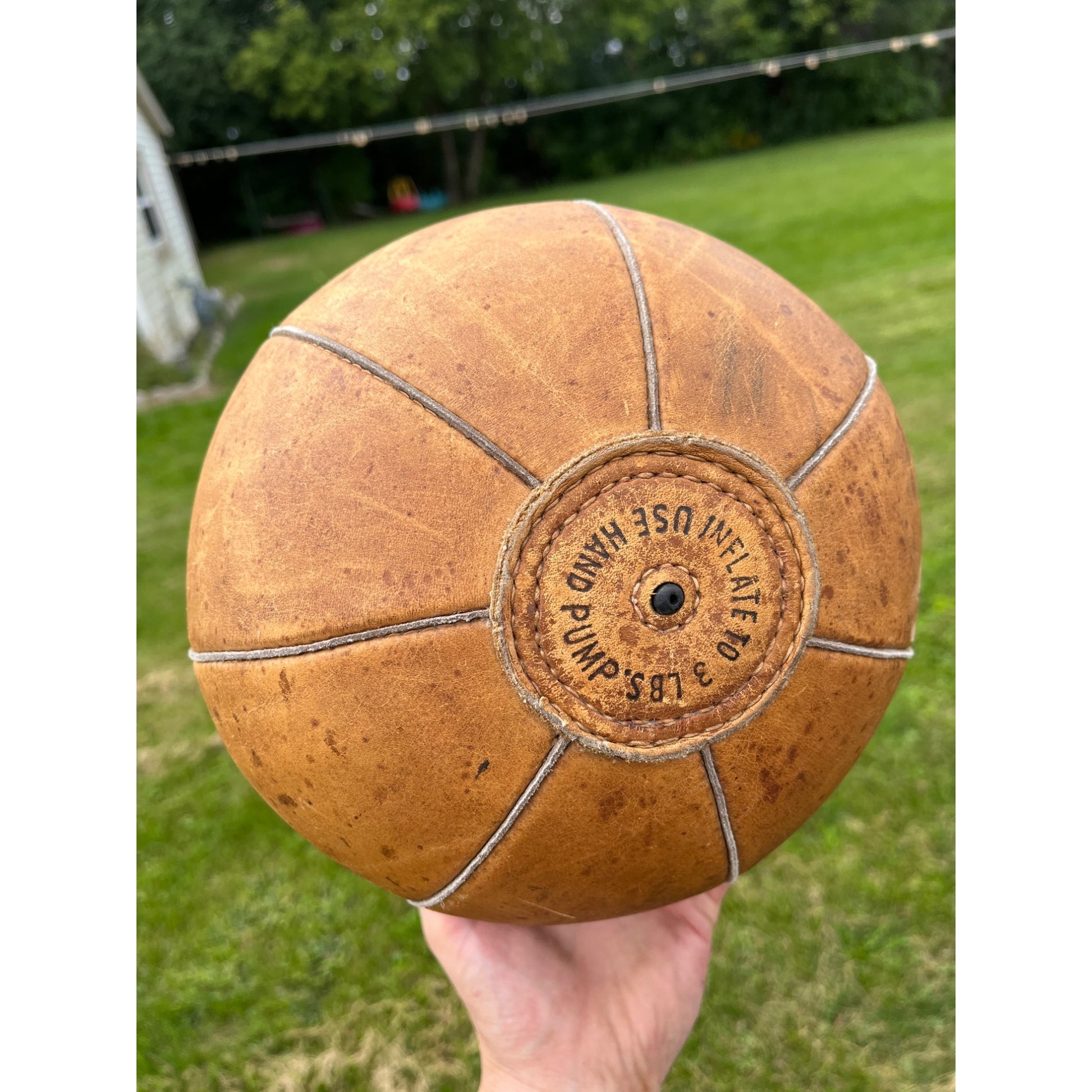 Antique Vintage Spalding Leather Stitched Speed Bag Boxing Gym
