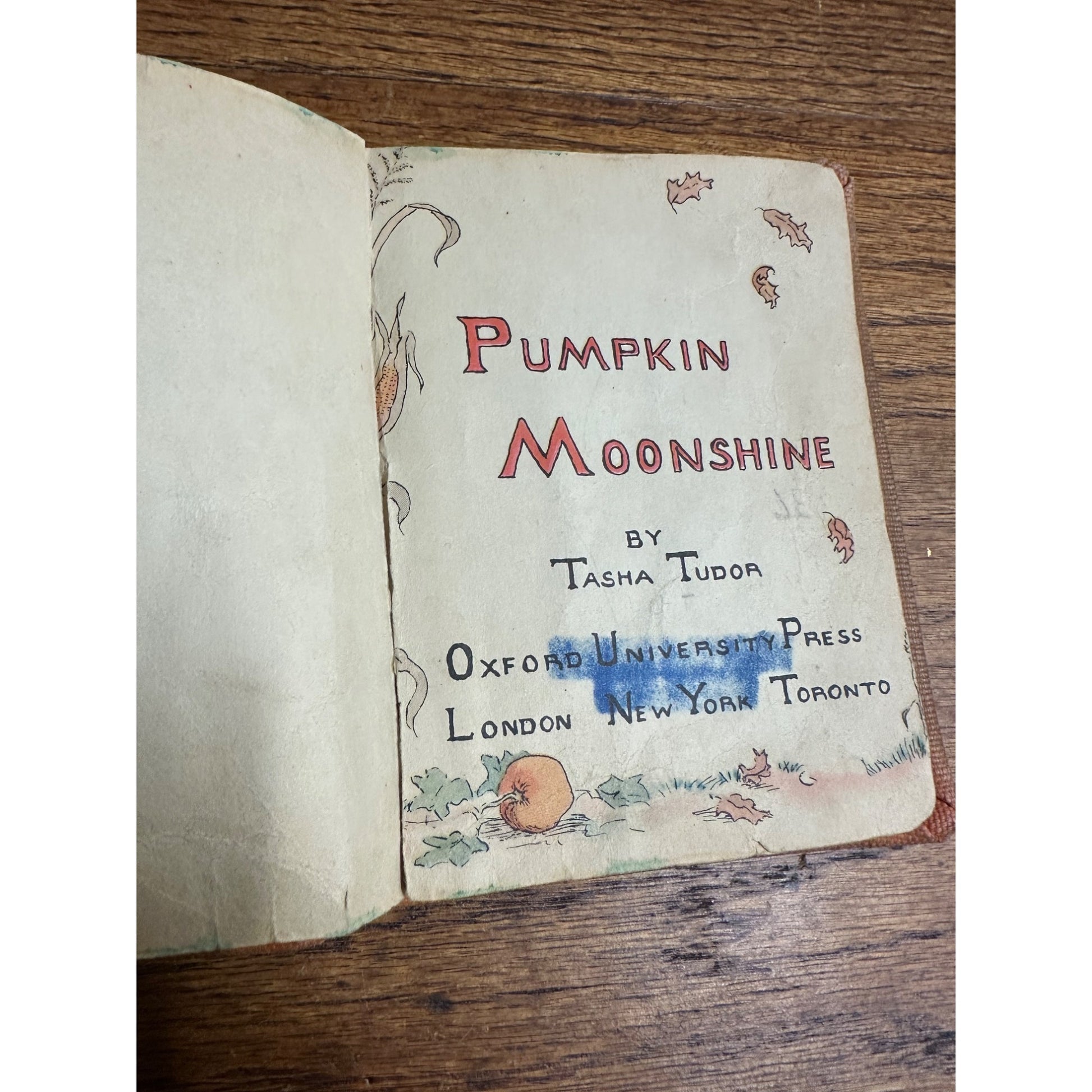 SCARCE Pumpkin Moonshine Tasha Tudor (1938) Hardcover 1st Edition Halloween JOL