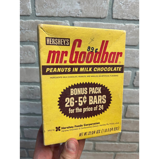 Vintage 1940s Hershey's Mr. Goodbar Candy Bar Empty Cardboard Display Box