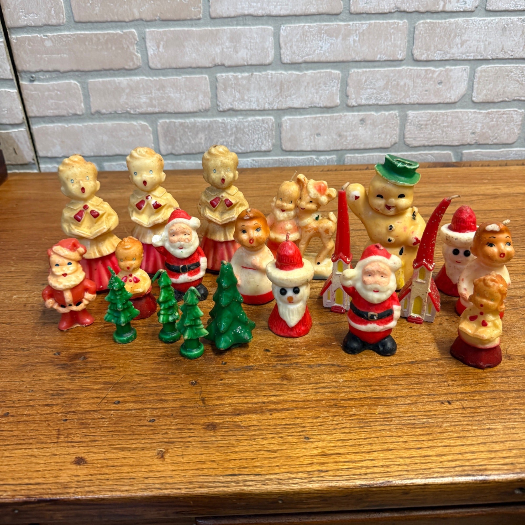 Huge Lot Gurley Gurly & Other Christmas Candles Lot Santa Snowmen Etx As-Is