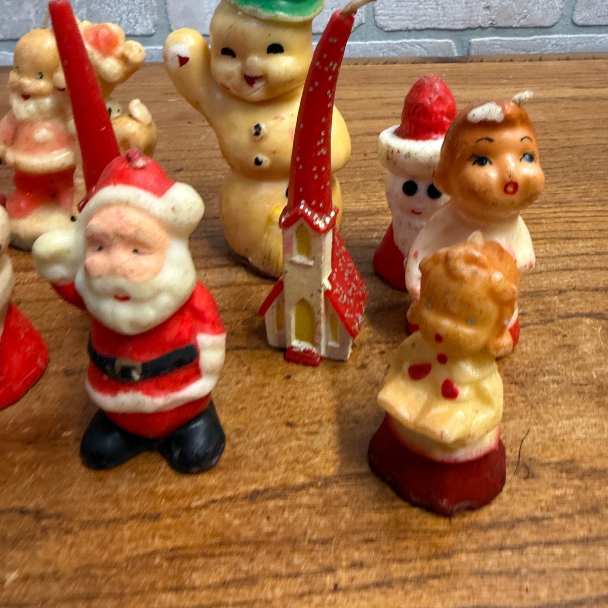 Huge Lot Gurley Gurly & Other Christmas Candles Lot Santa Snowmen Etx As-Is