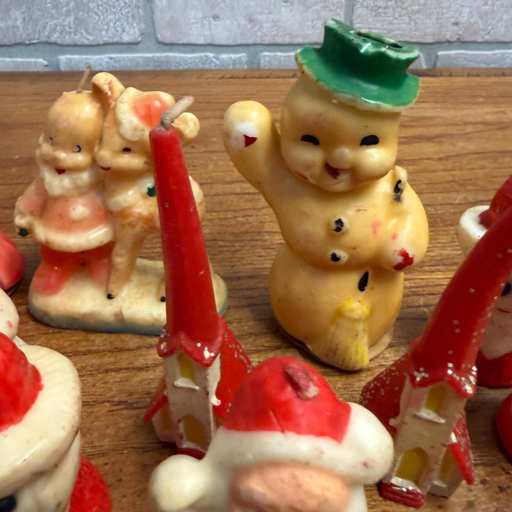 Huge Lot Gurley Gurly & Other Christmas Candles Lot Santa Snowmen Etx As-Is
