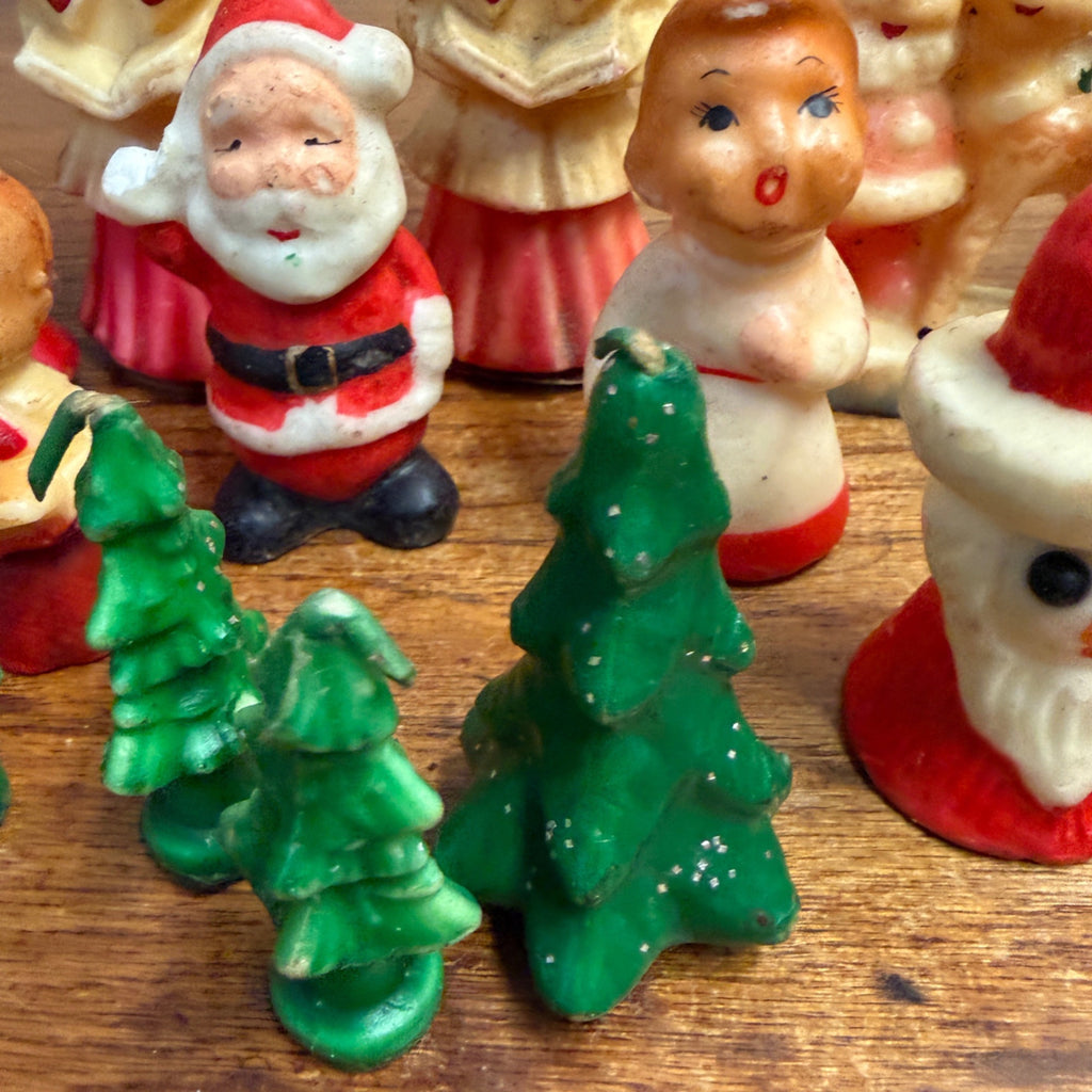 Huge Lot Gurley Gurly & Other Christmas Candles Lot Santa Snowmen Etx As-Is