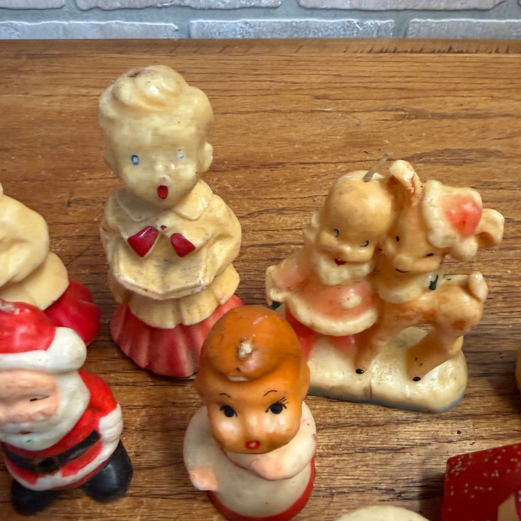 Huge Lot Gurley Gurly & Other Christmas Candles Lot Santa Snowmen Etx As-Is