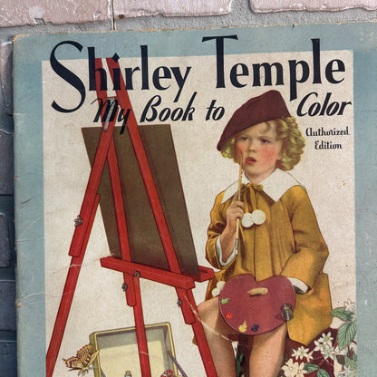 1937 Shirley Temple My Book To Color Saalfield Coloring Book