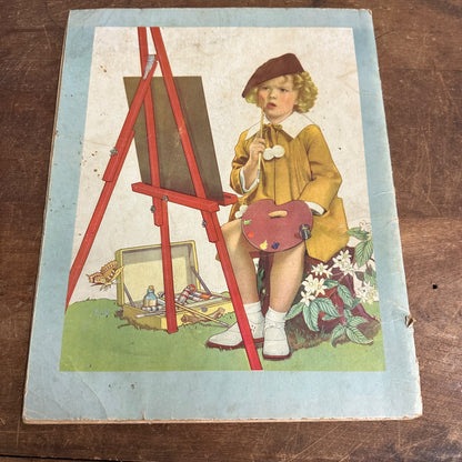 1937 Shirley Temple My Book To Color Saalfield Coloring Book