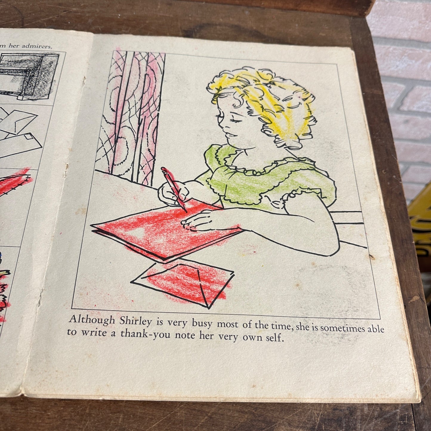 1937 Shirley Temple My Book To Color Saalfield Coloring Book