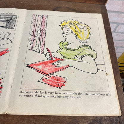 1937 Shirley Temple My Book To Color Saalfield Coloring Book