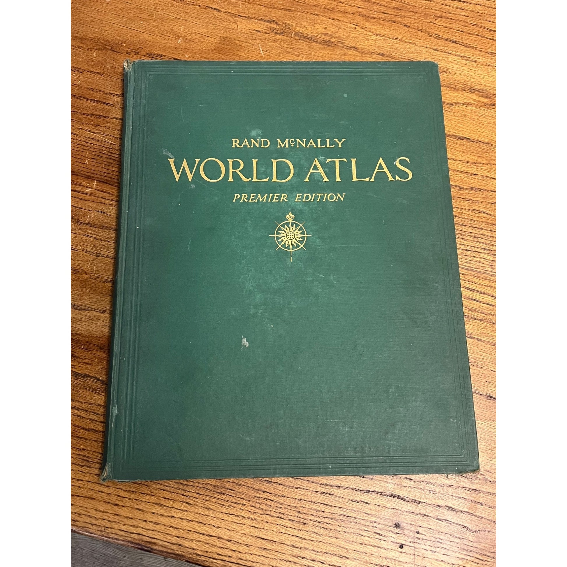Vintage 1942 Rand McNally World Atlas Premier Edition Hardcover Book