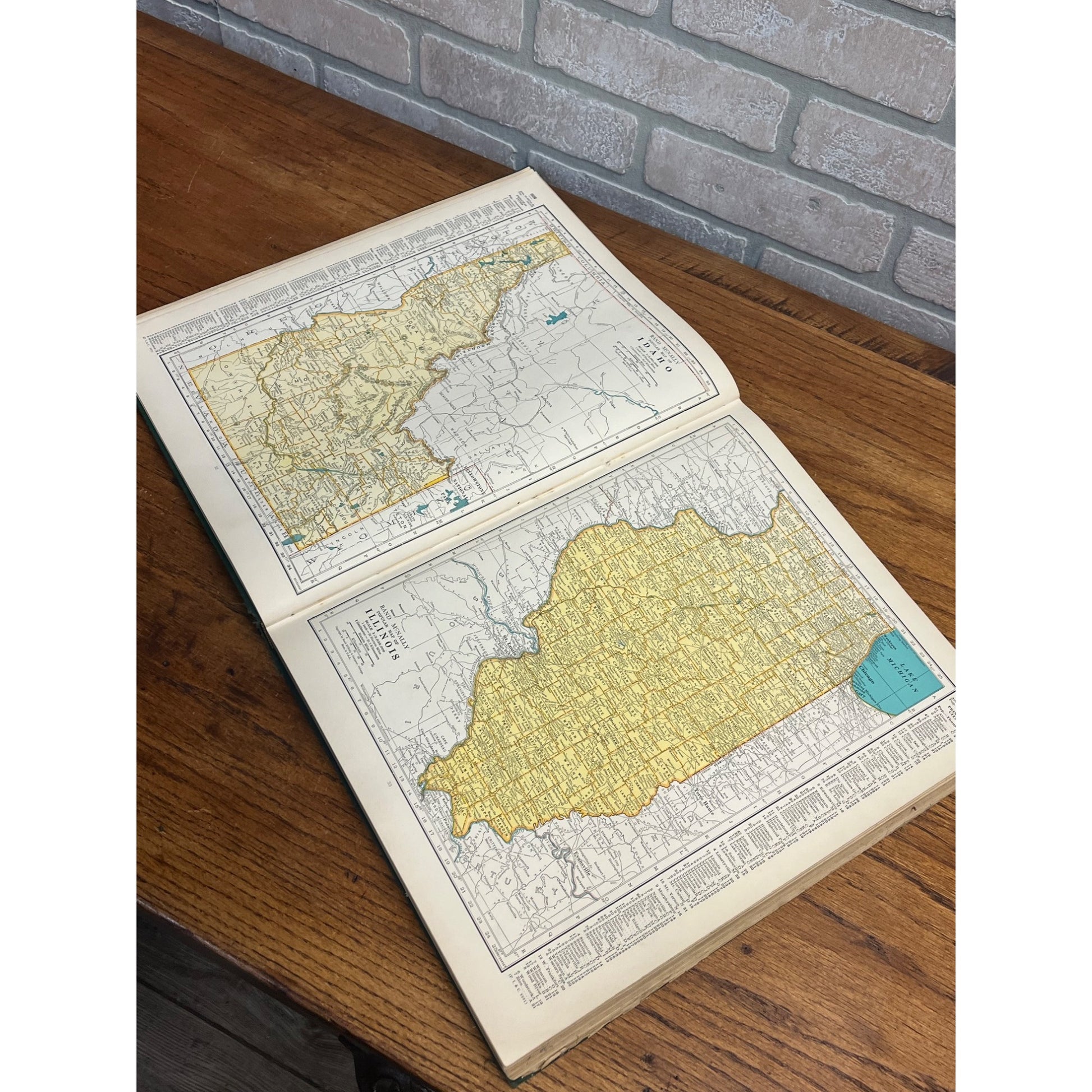 Vintage 1942 Rand McNally World Atlas Premier Edition Hardcover Book