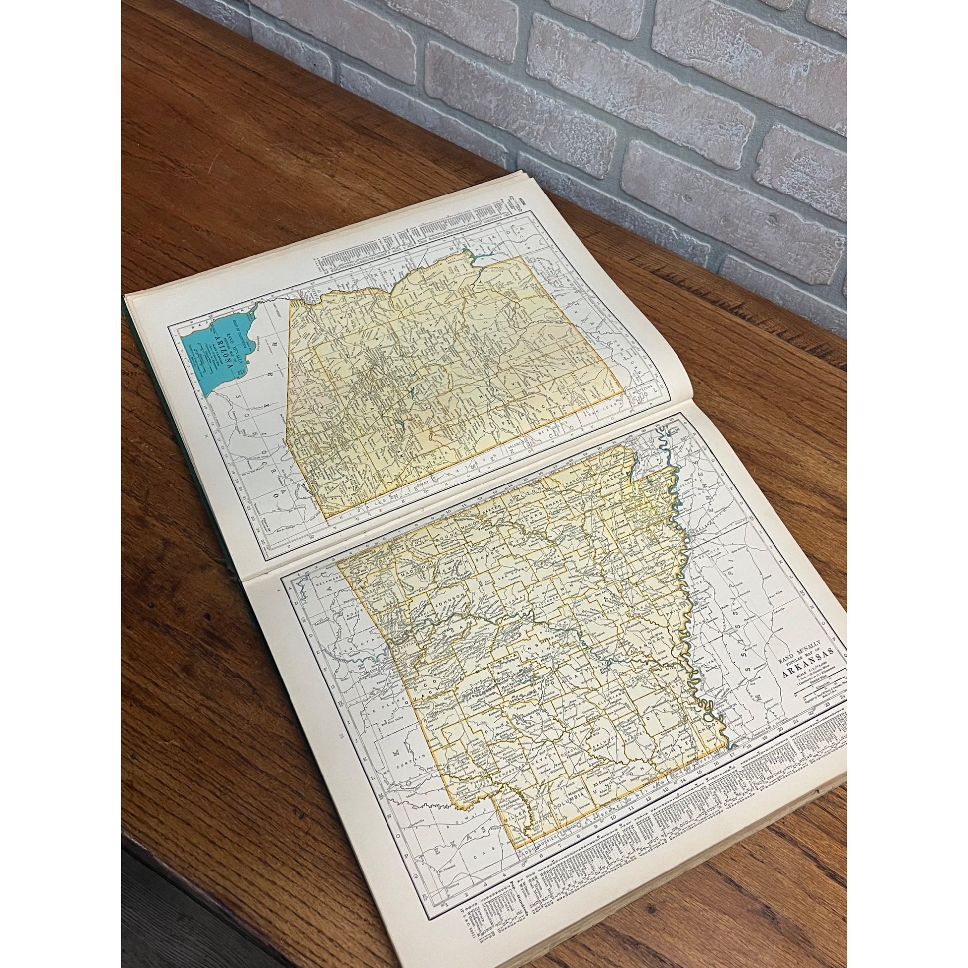 Vintage 1942 Rand McNally World Atlas Premier Edition Hardcover Book