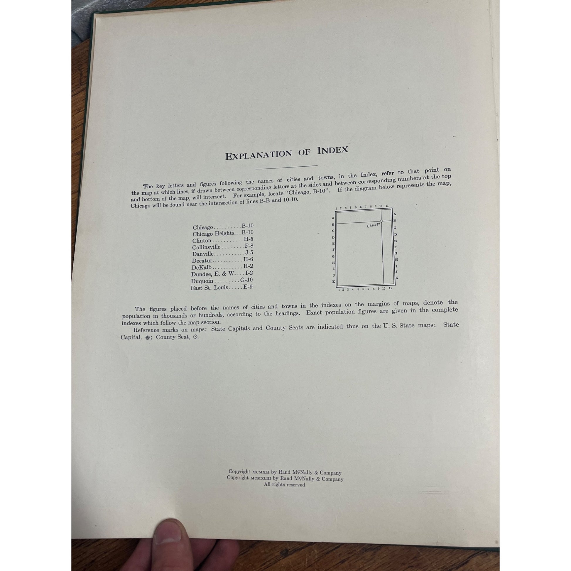 Vintage 1942 Rand McNally World Atlas Premier Edition Hardcover Book