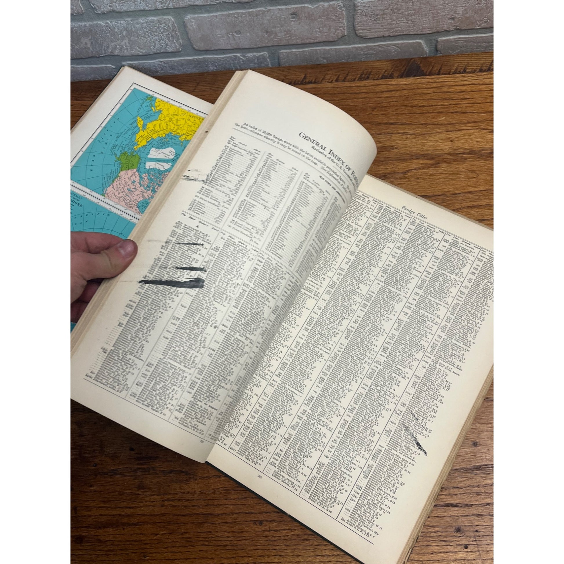 Vintage 1942 Rand McNally World Atlas Premier Edition Hardcover Book