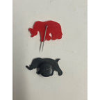 Vintage GOP Elephant Black Metal Lapel Pin Button Hole Stud + Plastic Hat Pin