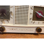 Vintage 1950s Westinghouse Alarm Clock & Tube Radio Model H-392T5 Plastic