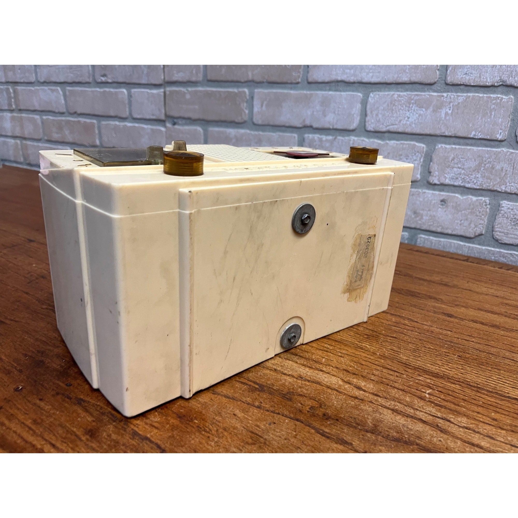 Vintage 1950s Westinghouse Alarm Clock & Tube Radio Model H-392T5 Plastic