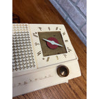 Vintage 1950s Westinghouse Alarm Clock & Tube Radio Model H-392T5 Plastic