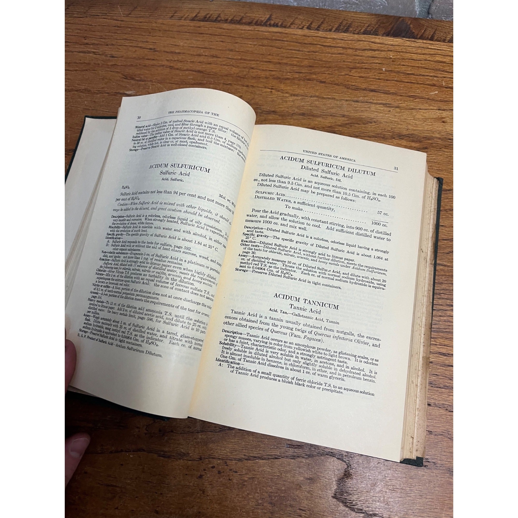 1942 Pharmacopeia of United States 12th Revision Pharmacy Hardcover