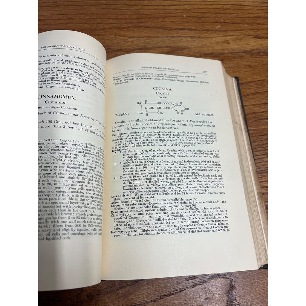 1942 Pharmacopeia of United States 12th Revision Pharmacy Hardcover