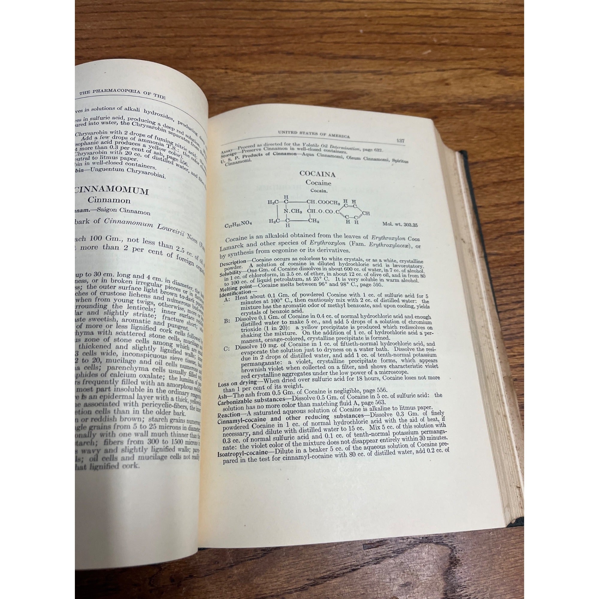 1942 Pharmacopeia of United States 12th Revision Pharmacy Hardcover