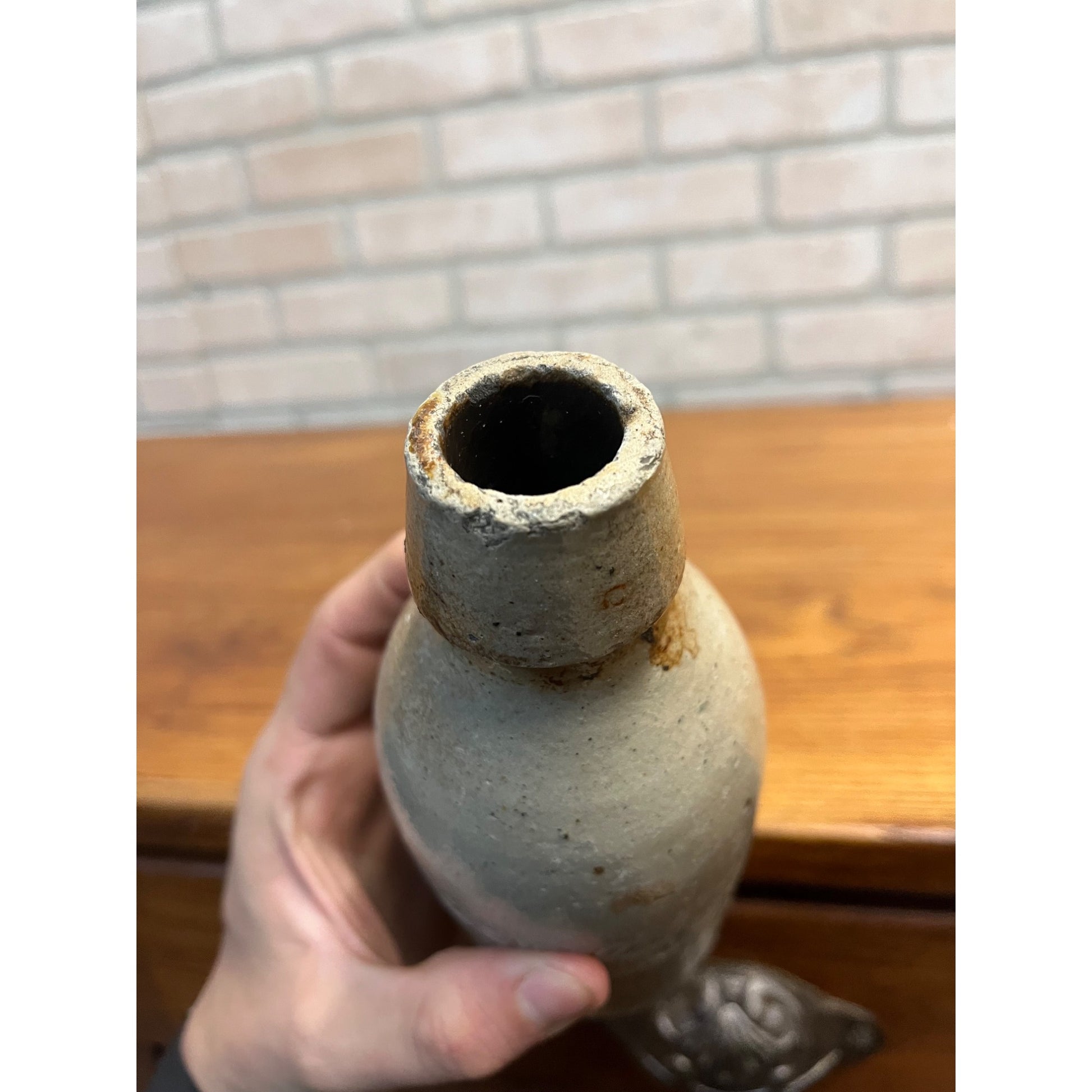 Antique 1800s GRISBAUM & KEHREIN Milwaukee Wis. Clay Stoneware Beer Bottle