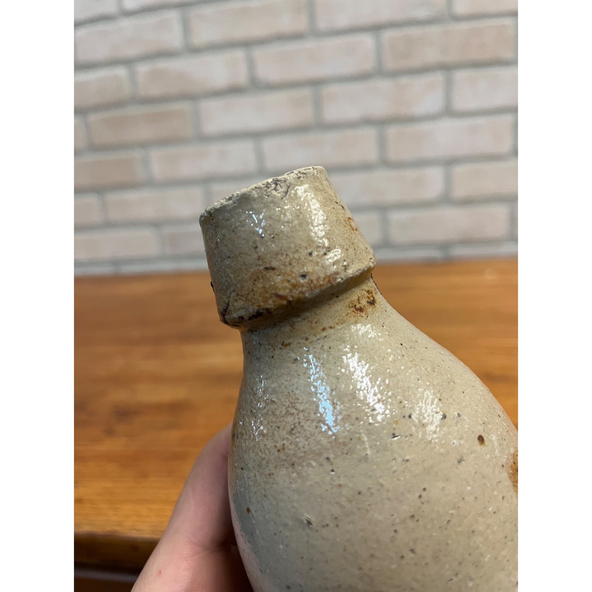 Antique 1800s GRISBAUM & KEHREIN Milwaukee Wis. Clay Stoneware Beer Bottle