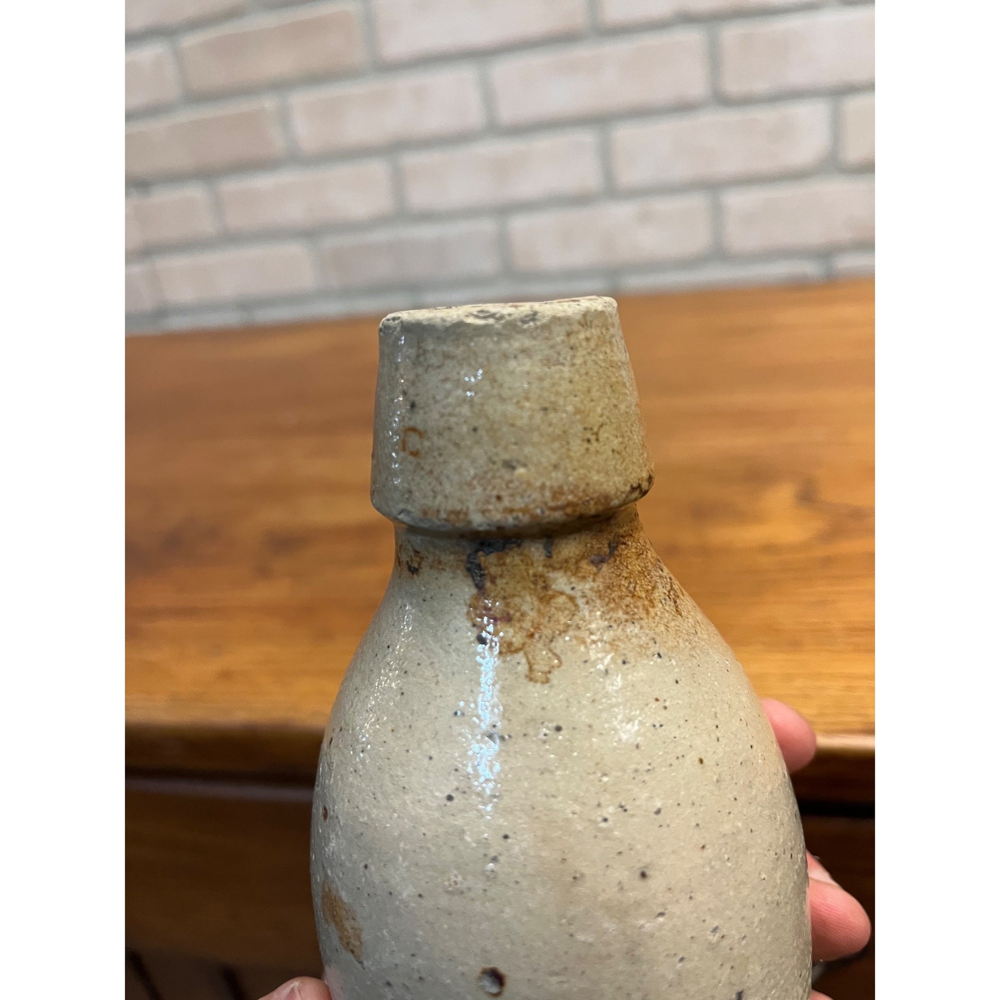 Antique 1800s GRISBAUM & KEHREIN Milwaukee Wis. Clay Stoneware Beer Bottle