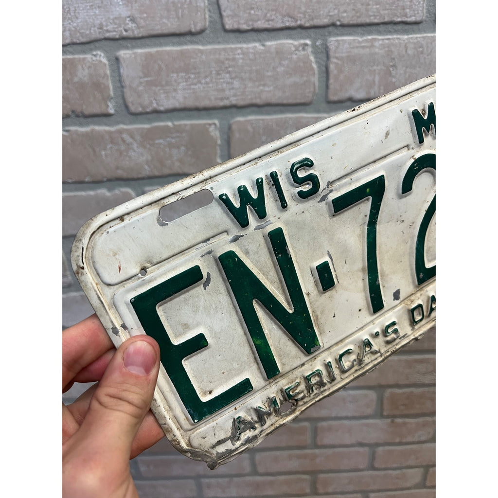 Vintage Wisconsin License Plate May 1960 America's Dairyland Automobile Metal