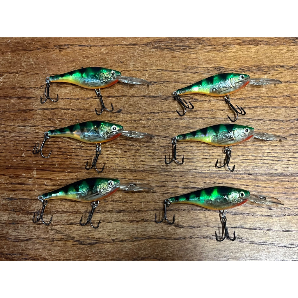 Rapala Glass Shad Raps Fishing Lures Lot (6) Used Vintage Bait #7