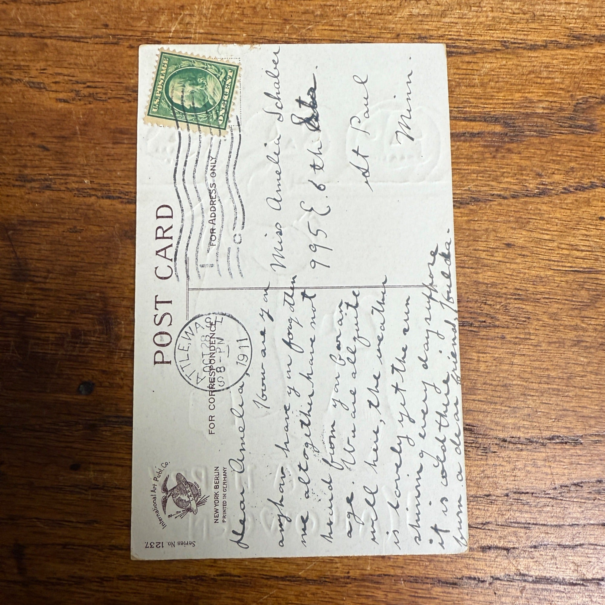 Vintage 1911 Halloween Postcard Clapsaddle Farmer Dog JOLs