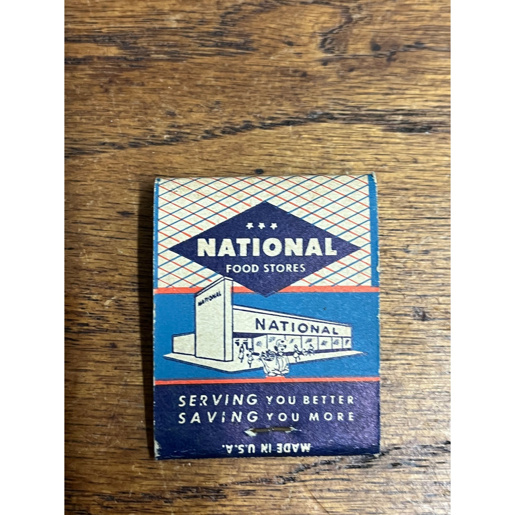 Vintage National Food Stores Coffee Natco Matchbook Matches Advertising Unstruck