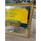 Vintage Green Bay Packers Lambeau Field Bar Miller Lite Beer HUGE Mirror 2003