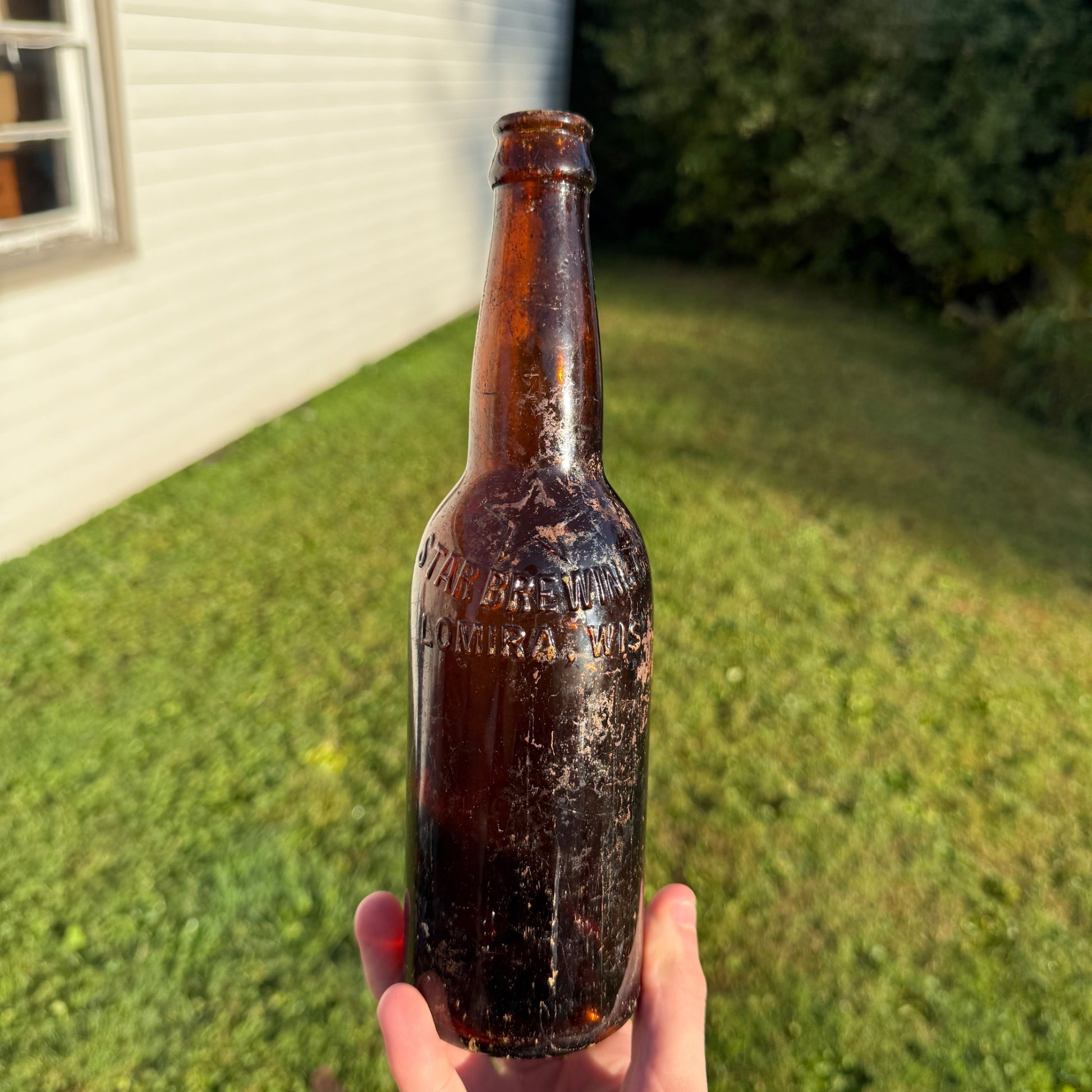Vintage Star Brewery Lomira Wis Brewing Co Wisconsin Amber Beer Bottle 12oz