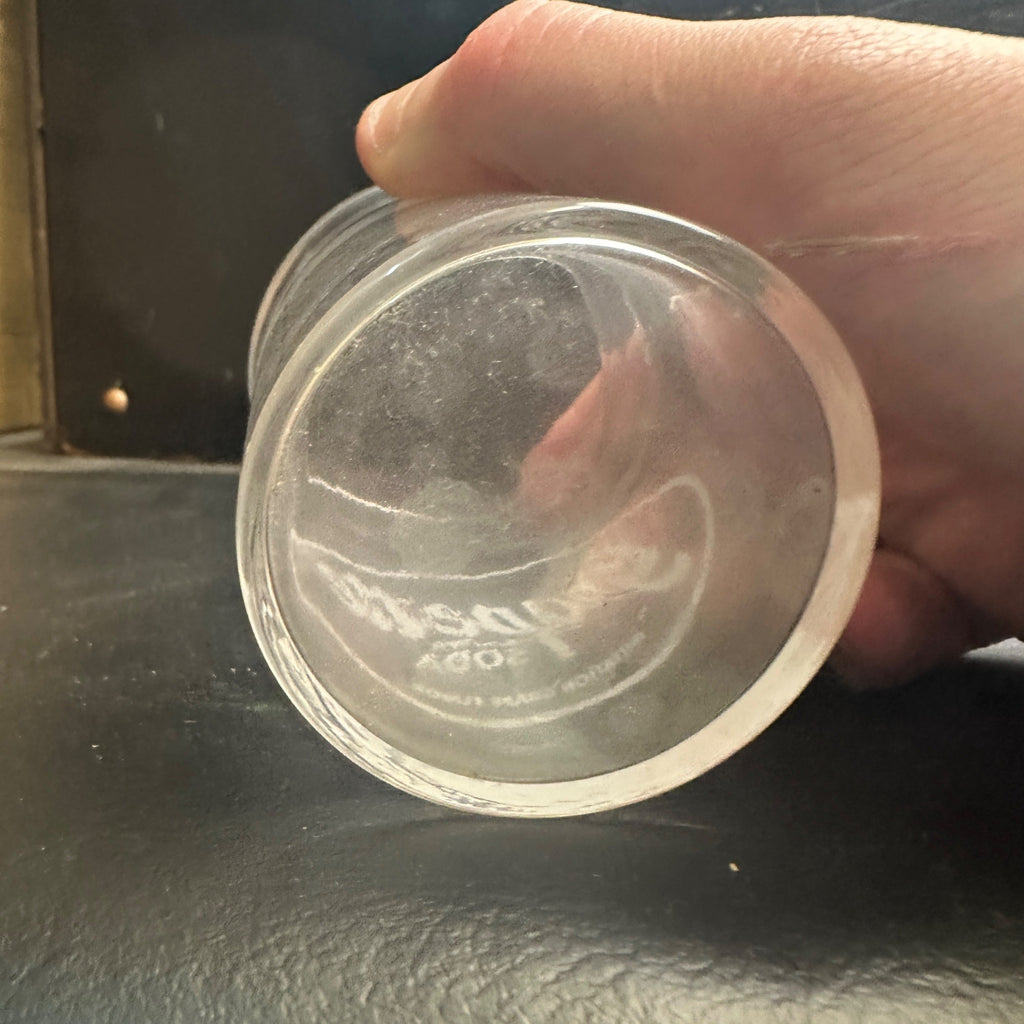 Vintage Grapette White ACL Soda Fountain Glass Drinking Cup