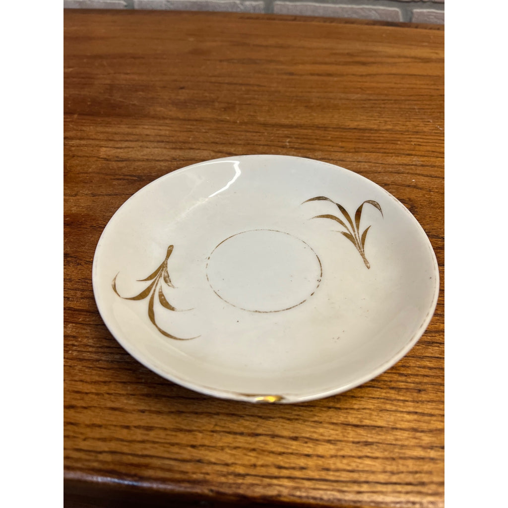 "Think of Me" 1900s Tea Cup and Saucer with Mustache Guard