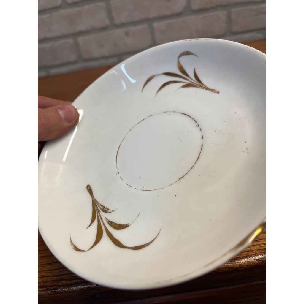 "Think of Me" 1900s Tea Cup and Saucer with Mustache Guard