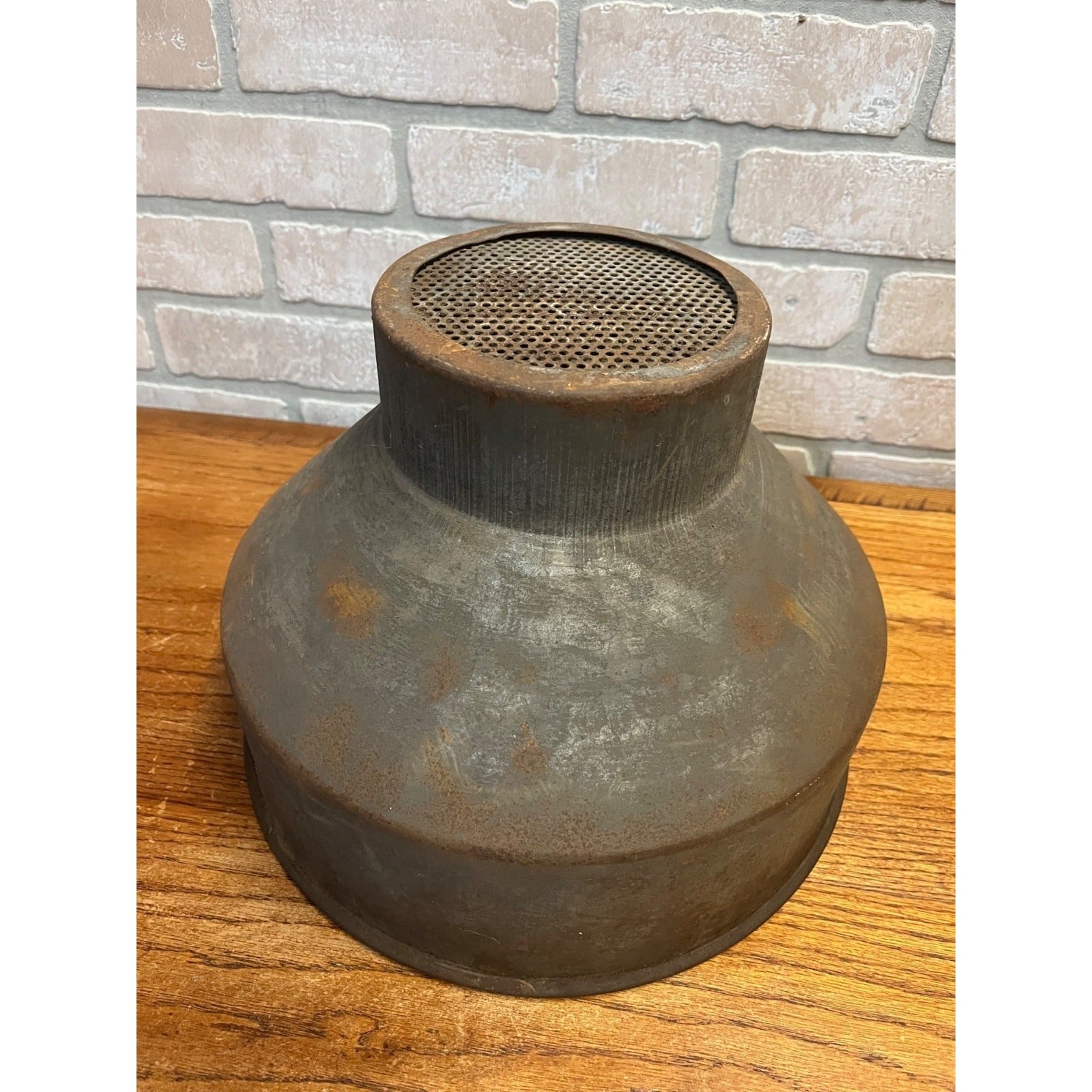 Antique Vintage Milk Farm Cream Strainer Steel 12.5" Farmhouse Primitive Decor