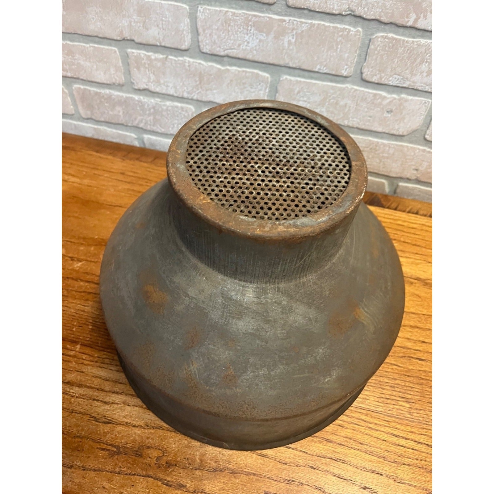 Antique Vintage Milk Farm Cream Strainer Steel 12.5" Farmhouse Primitive Decor