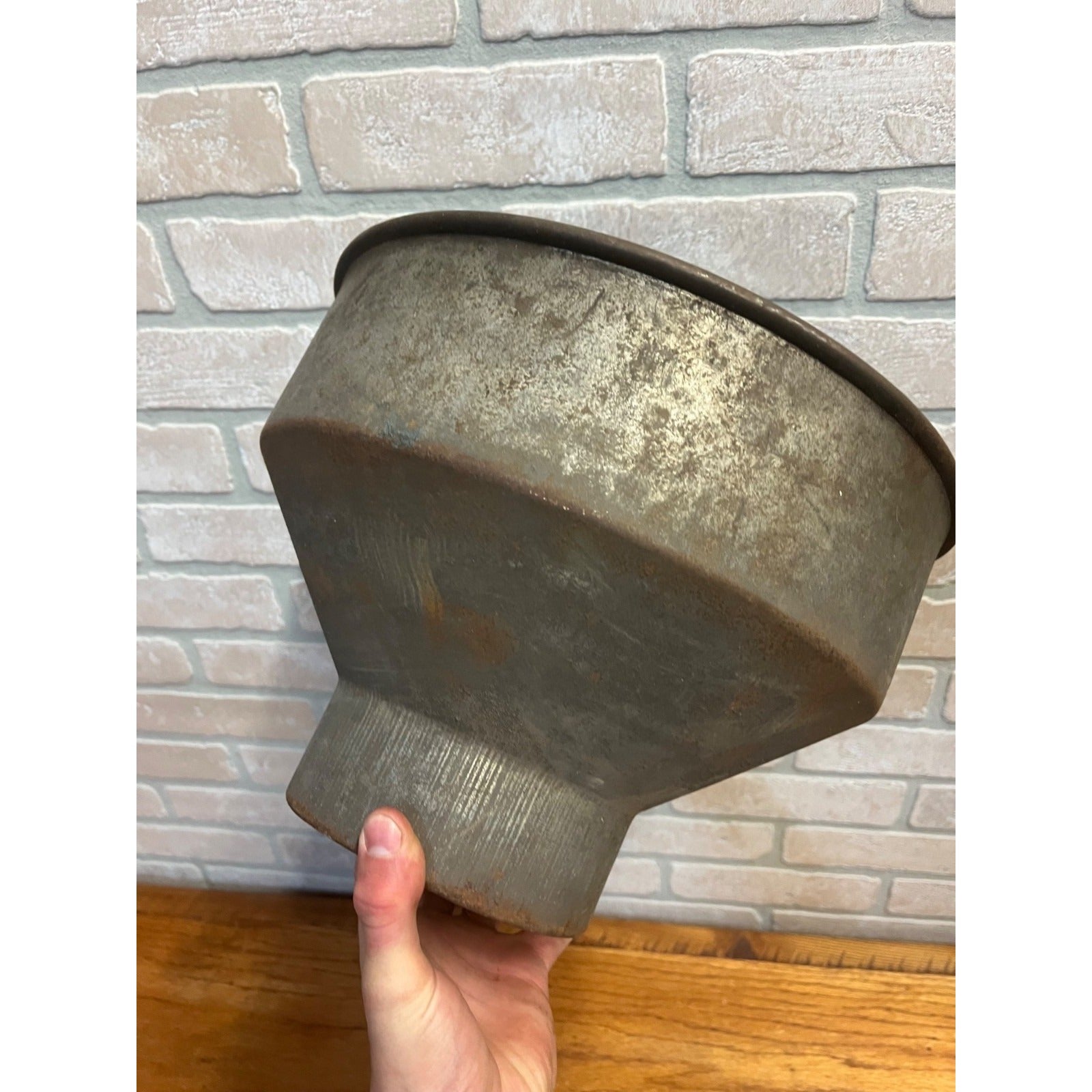 Antique Vintage Milk Farm Cream Strainer Steel 12.5" Farmhouse Primitive Decor