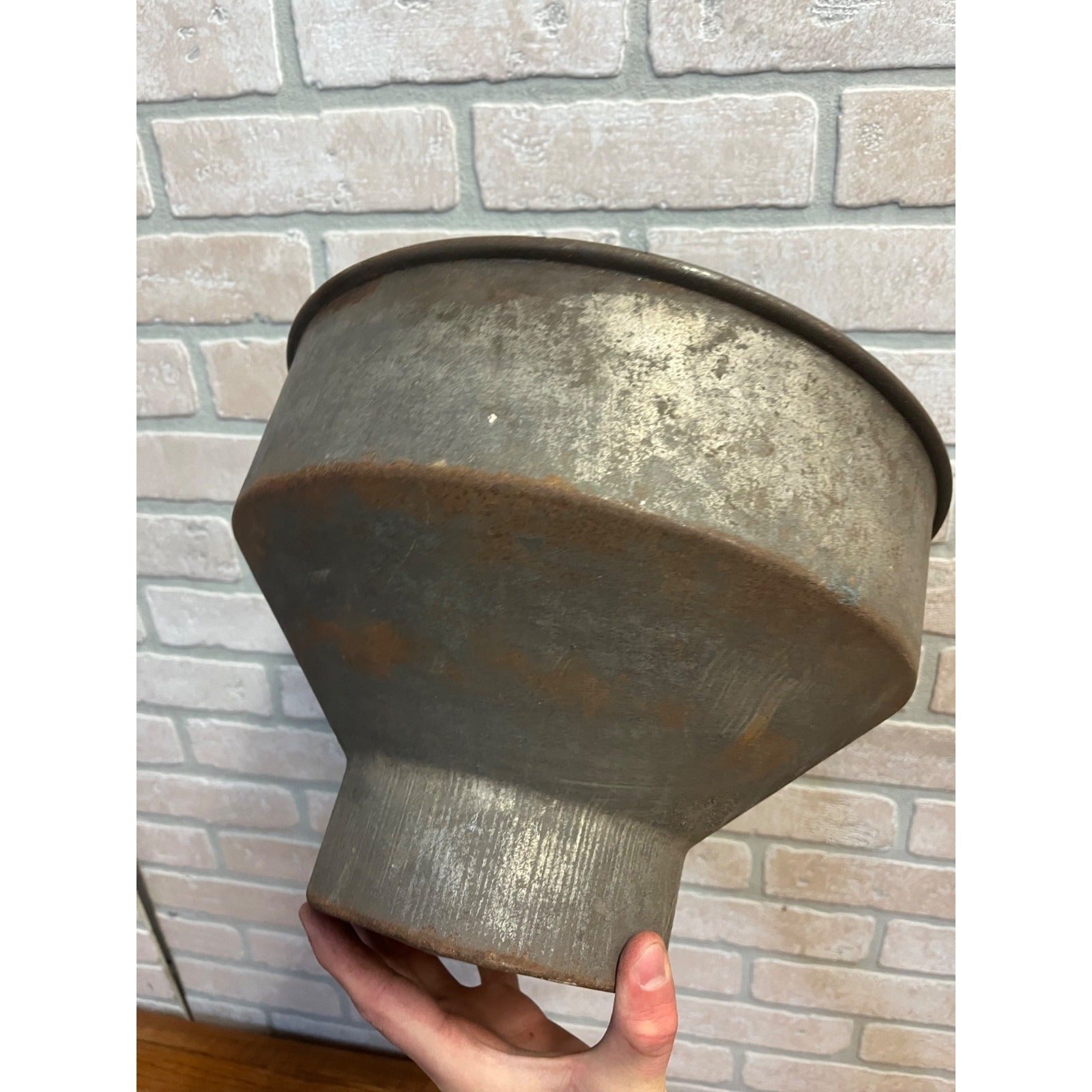 Antique Vintage Milk Farm Cream Strainer Steel 12.5" Farmhouse Primitive Decor