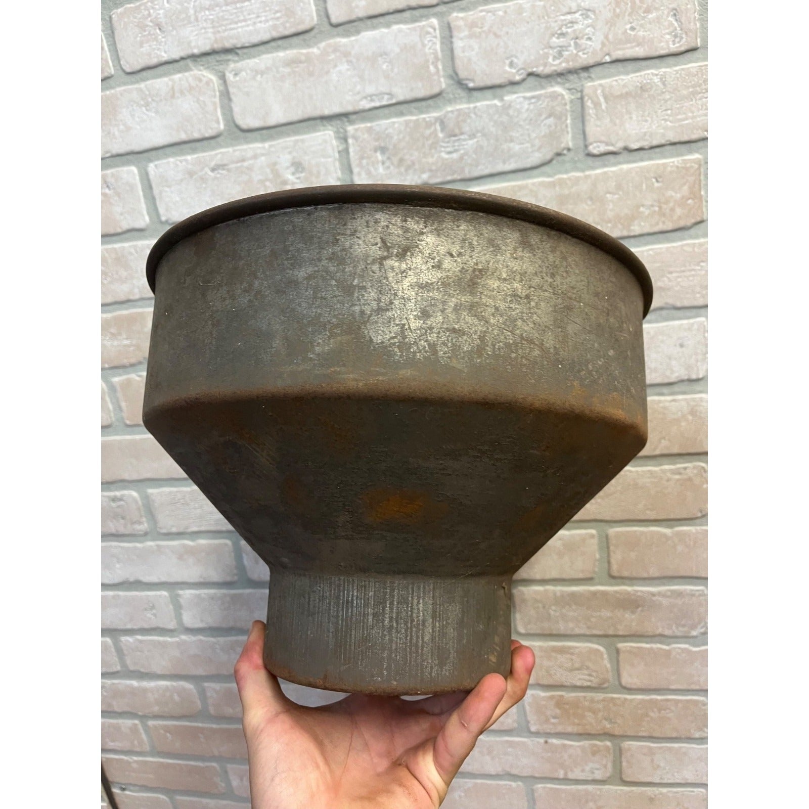 Antique Vintage Milk Farm Cream Strainer Steel 12.5" Farmhouse Primitive Decor
