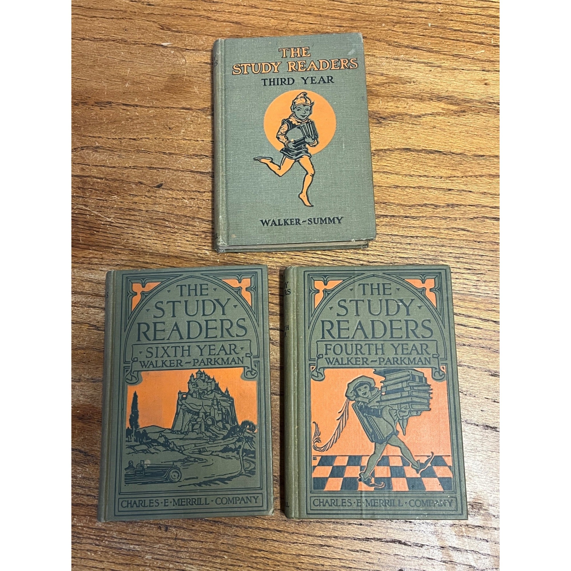 Vintage 1920s Children's "The Study Readers" Merrill Primer Books Homeschool (3)