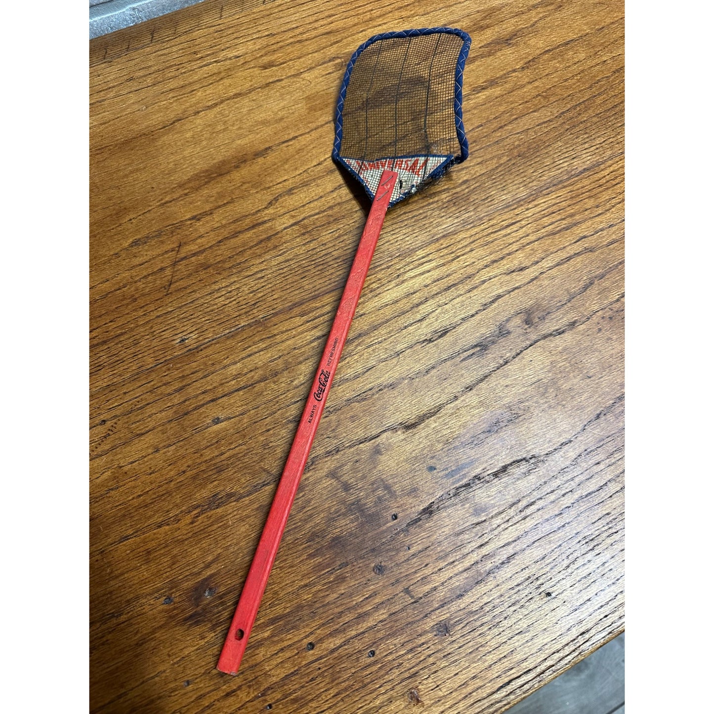 Vintage 1940s Coca Cola Wooden Advertising Promo Fly Swatter Wood Handle As-Is