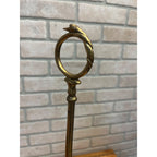 Antique 19th c. Italian Brass "Lucerna" Table Oil Lamp w/Snuffer & Tweezers