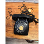 Vintage Electric Black Plastic Tabletop Rotary Telephone Monophone Northlake, Illinois USA
