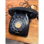 Vintage Electric Black Plastic Tabletop Rotary Telephone Monophone Northlake, Illinois USA