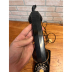 Vintage Electric Black Plastic Tabletop Rotary Telephone Monophone Northlake, Illinois USA